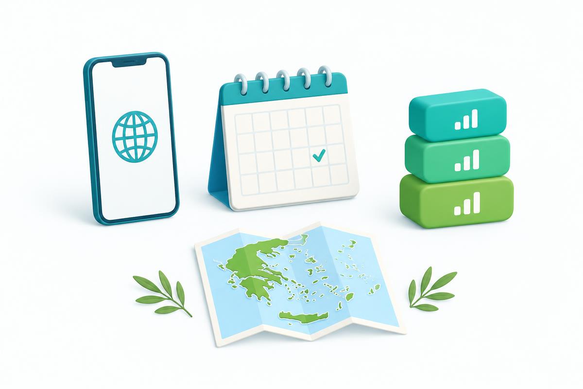 Illustration: choose travel data by destination, trip duration and allowance.